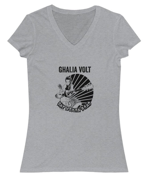 Ghalia Volt - One Woman Band - Women's Ash V-Neck T-Shirt